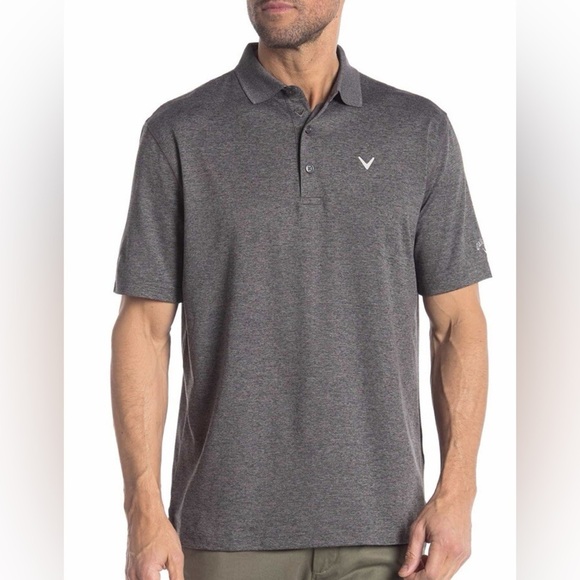 Callaway Men's Charcoal Gray Golf Polo Shirt Large - Picture 6 of 6